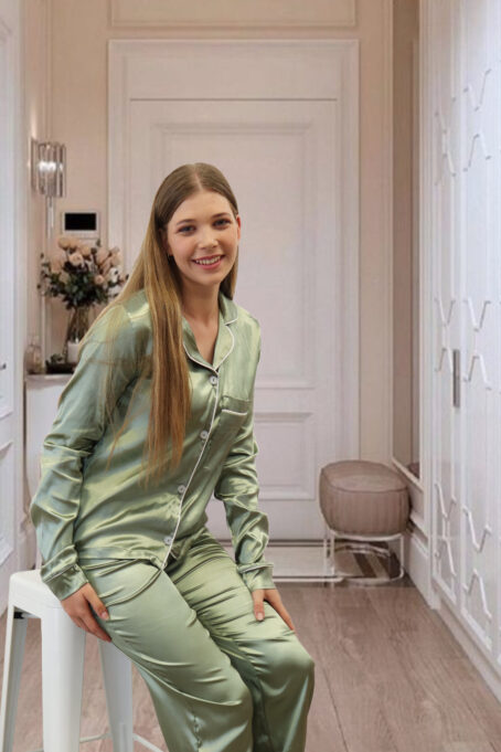 PJ Warehouse Sage Long PJ Set