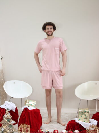 Pink Men Summer PJ Set