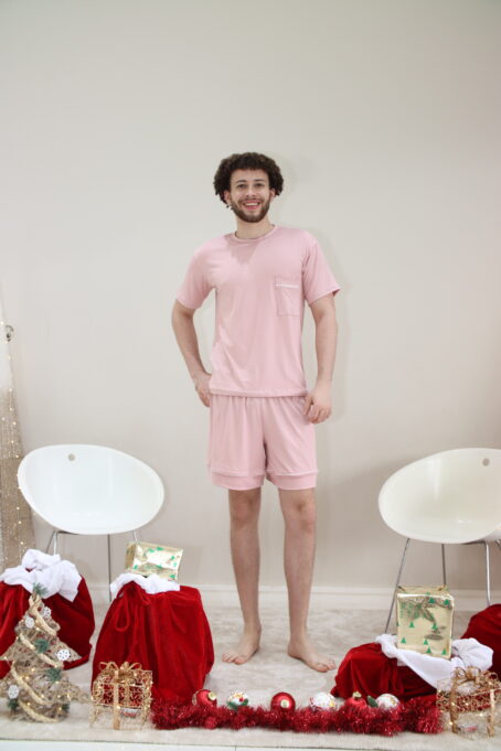 Pink Men Summer PJ Set