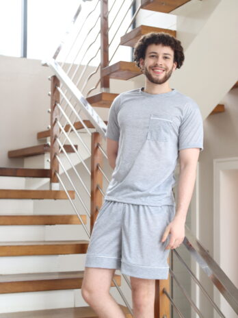 Grey Men Summer PJ Set