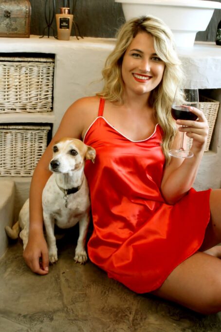 Ruby Satin Strappy Nightie - Image 4