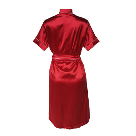 Escada Red Satin Nightie and Gown Combo Set - Image 4