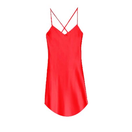 Ruby Satin Strappy Nightie - Image 5