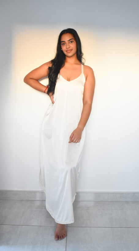 Milk Long Strappy Nightie