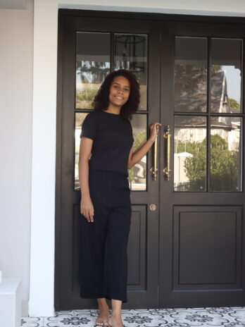 3/4 PJ Pants- Black