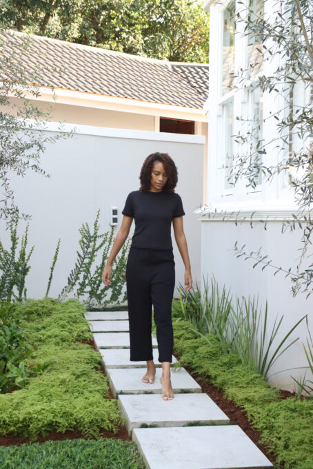 3/4 PJ Pants- Black - Image 2