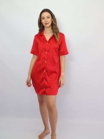 Red Satin Sleepshirt