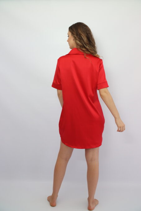 Red Satin Sleepshirt - Image 5