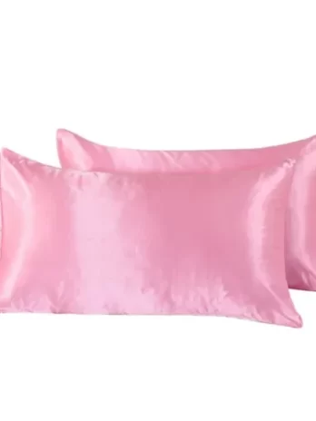 Candy Pink Satin Pillow Cases