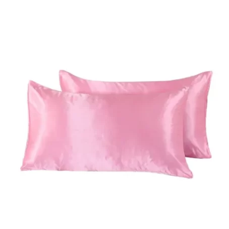 Candy Pink Satin Pillow Cases
