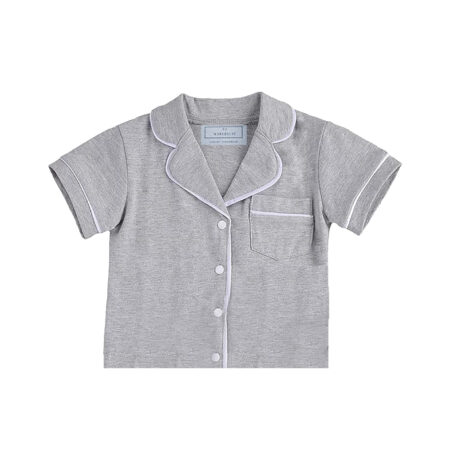 Kids & Babys Melange Grey Summer pj - Image 3