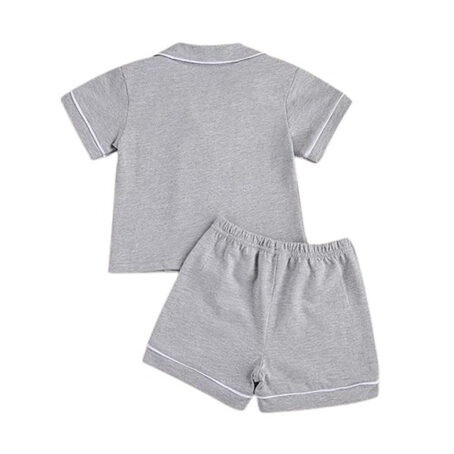 Kids & Babys Melange Grey Summer pj - Image 5
