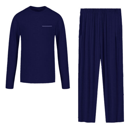 Mens Winter Pj- Navy - Image 3