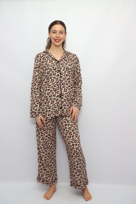 Leopard Print Winter Pj set