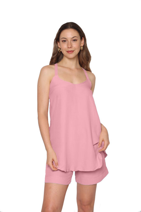 Turkish Rose Airflow Strappy Top and Shorts