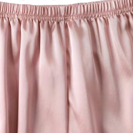 PJ Warehouse Satin Pink Winter PJ with Black Piping - Image 8