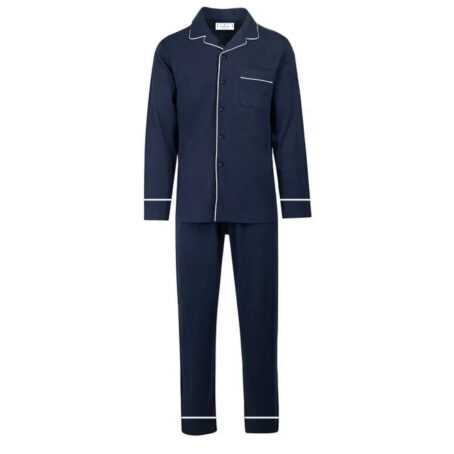 PJ Warehouse Men's Navy Winter Button down PJ - Image 3