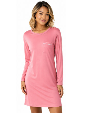 PJ Warehouse Women's Pink Long Sleeve Nightie