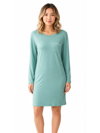 PJ Warehouse Women's Sage Long Sleeve Nightie