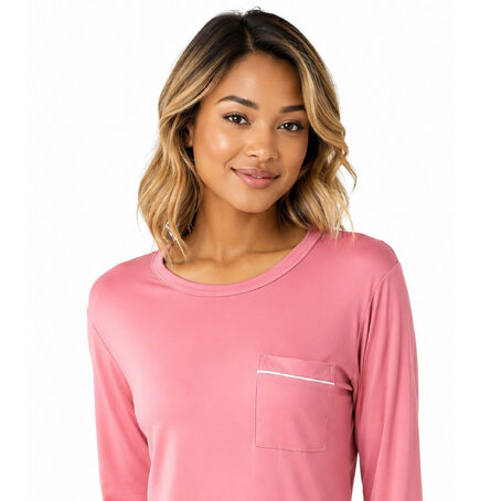 PJ Warehouse Women's Pink Long Sleeve Nightie - Image 3