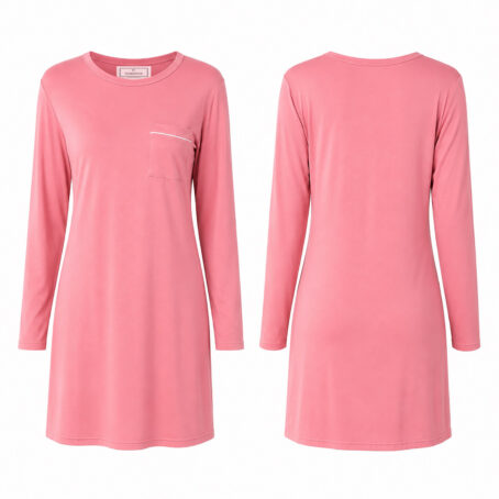 PJ Warehouse Women's Pink Long Sleeve Nightie - Image 7