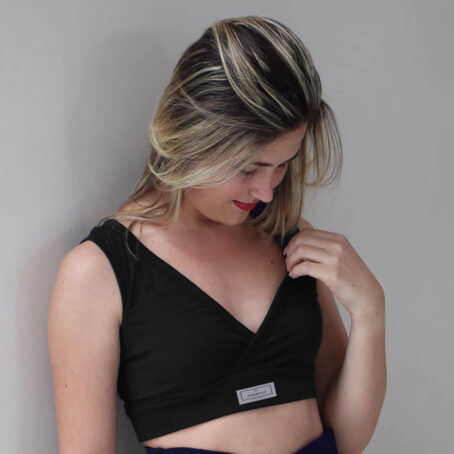 PJ Warehouse Black Winter Pyjamas & Sleeping Bra Set - Image 2