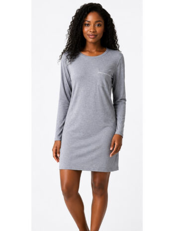 PJ Warehouse Women's Grey Long Sleeve Nightie
