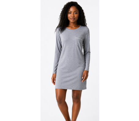 PJ Warehouse Women's Grey Long Sleeve Nightie