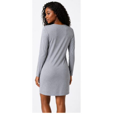 PJ Warehouse Women's Grey Long Sleeve Nightie - Image 2