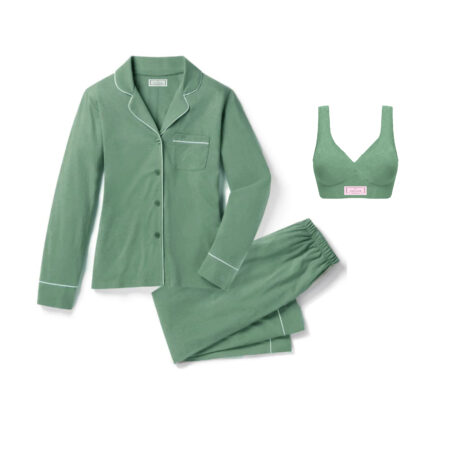 PJ Warehouse Sage Winter Pyjamas & Sleeping Bra Set - Image 6