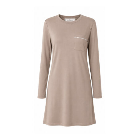 PJ Warehouse Women's Brown Long Sleeve Nightie - Image 3