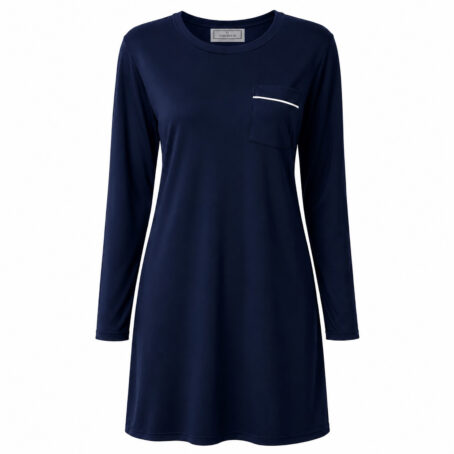 PJ Warehouse Women's Navy Long Sleeve Nightie - Image 5
