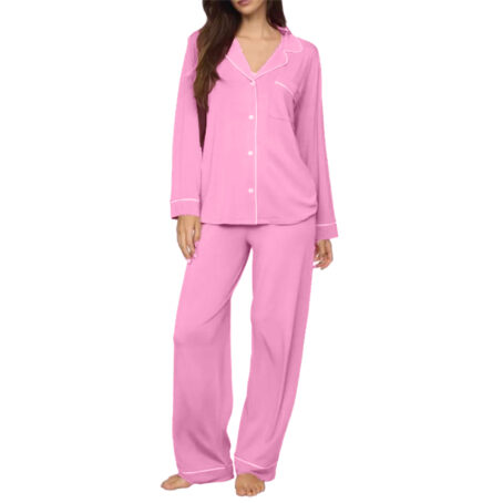 PJ Warehouse Pink Winter Pyjamas & Sleeping Bra Set - Image 2